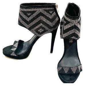 ALDO black studded heels - Size 7   5 inch heel